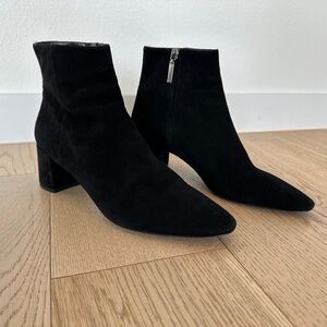 Saint Laurent Black Suede Ankle Boots